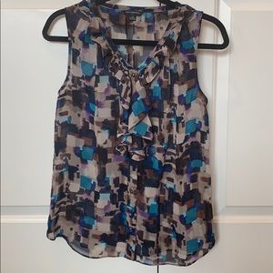Banana Republic Sleeveless Ruffle Blouse